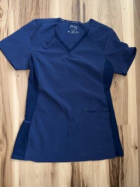 Cherokee Navy Blue iFlex Scrub Top